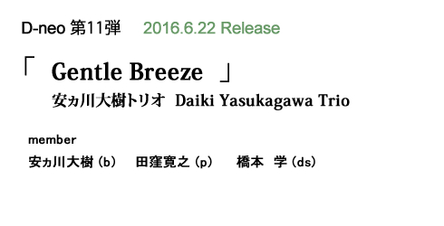 D-neo 11e@w Gentle Breeze x@gI  Daiki Yasukagawa Trio